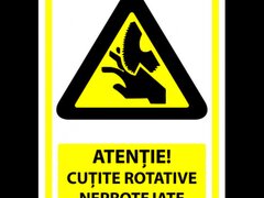 Indicator de securitate cutite rotative neprotejate