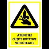 Indicator de securitate cutite rotative neprotejate